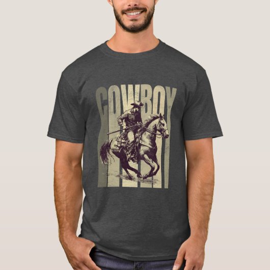 Cowboyfarbener T - Shirt (Vorderseite)