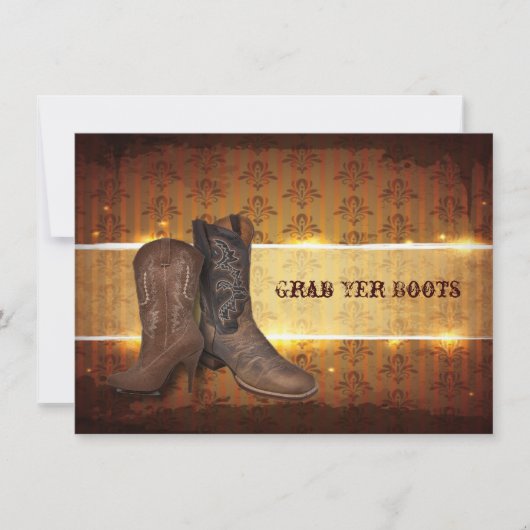 Cowboyhochzeit in Not geratener Western Ankündigung (Vorderseite)