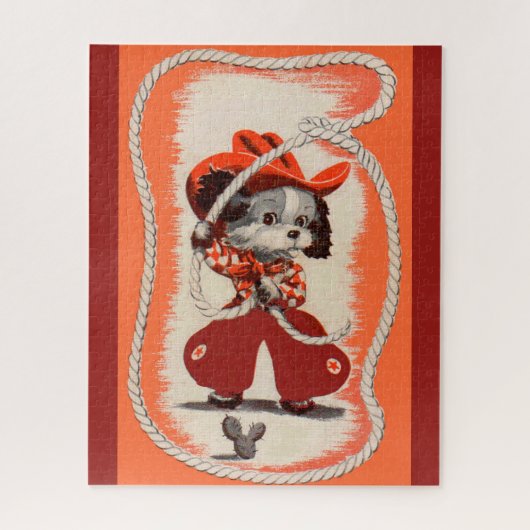 Cowboyhund Puzzle (Vertikal)