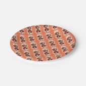 Cowboyhundeband Pappteller (Schrägansicht)