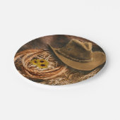 Cowboyhut Pappteller (Schrägansicht)