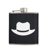 Cowboyhut-Piktogramm Flachmann (Vorderseite)