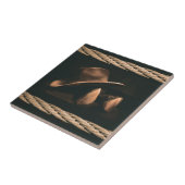 Cowboyhut, Stiefel und Seil-Western reden Fliese (Seite)