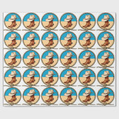 Cowboyhut und Stiefel Geschenkpapier (Flach)