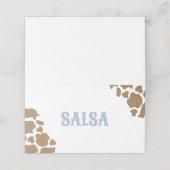 Cowboyl Rodeo Birthday Food Labels Platzkarte (Außenseite Aufgefaltet)