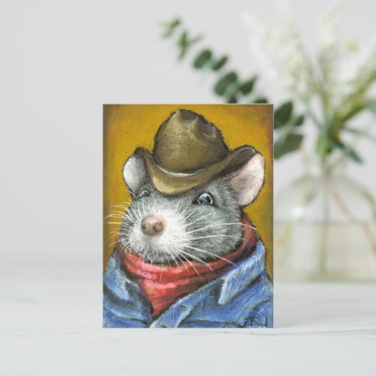 Cowboyrat Postkarte (Stehend Vorderseite)