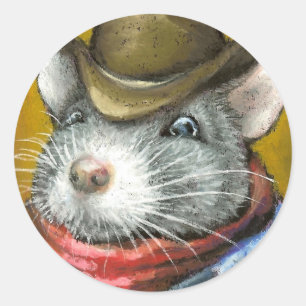 Cowboyrat Runder Aufkleber