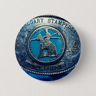 Cowboyrodeo-Trophäeschnalle, Alberta, Kanada Button