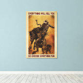 Cowboys Alles wird dich Leinwand Poster umbringen (Insitu (Holzboden))
