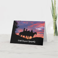 Cowboys and Horses Country Western Sympathy