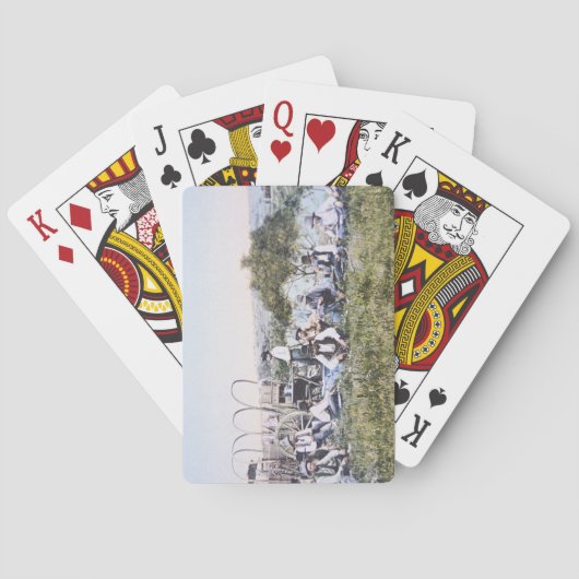 Cowboys at Lunch, 1904 (photo) Spielkarten (Rückseite)