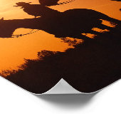 Cowboys auf Leinwand für Pferde drucken Poster (Ecke)