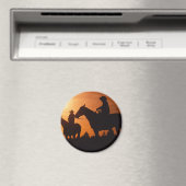 Cowboys auf Pferden Magnet (In Situ (Geschirrspüler))
