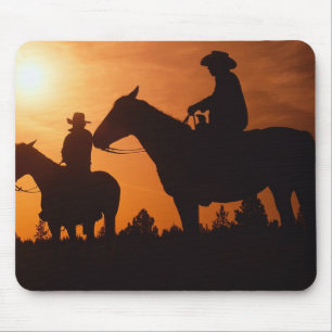 Cowboys auf Pferden Mauspad