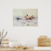 Cowboys aus dem Bar Dreieck von CM Russell Poster (Küche)