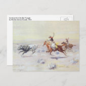 Cowboys aus dem Bar Dreieck von CM Russell Postkarte (Vorne/Hinten)