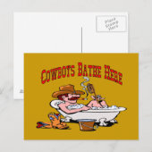 Cowboys Bathe Hier Postkarte (Vorne/Hinten)