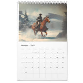 Cowboys bei Pferden Kalender (Feb 2027)