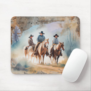 Cowboys bei Pferden Mousepad