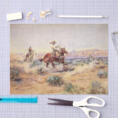 Cowboys bei Pferden Roping mit einem Lasso Seidenpapier (Handwerk)