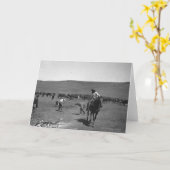 Cowboys branding karte (Gelbe Blume)