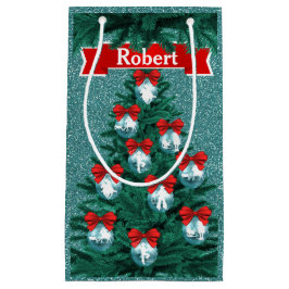 Cowboys Cowgirls, die auf Blue Holiday Gift Bag sp Kleine Geschenktüte