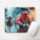 Cowboys Cyborg Comics Mousepad (Mit Mouse)