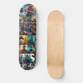 Cowboys Cyborg Comics Skateboard (Vorderseite)