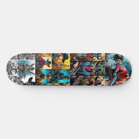 Cowboys Cyborg Comics Skateboard (Horizontal)