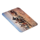 Cowboys, die eine Ochse anziehen, 1897 (Öl auf Lei Magnet (Rechte Seite)