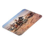 Cowboys, die eine Ochse anziehen, 1897 (Öl auf Lei Magnet (Linke Seite)