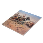 Cowboys, die einen Ochsen, 1897 (Öl, roping sind Fliese (Seite)