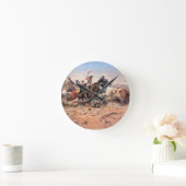 Cowboys, die einen Ochsen, 1897 (Öl, roping sind Runde Wanduhr (Zuhause)