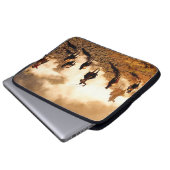 Cowboys, die wilde Pferde jagen. Laptopschutzhülle (Vorne Knopf)