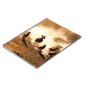 Cowboys, die wilde Pferde jagen. Notizblock (Linke Seite)