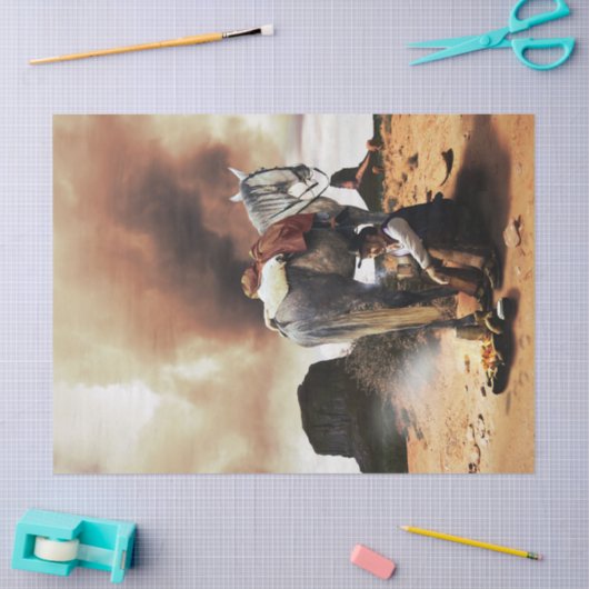 Cowboys-Erholung Seidenpapier (Basteln)