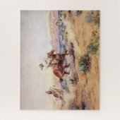 Cowboys fangen einen Wolf mit einem Rope Lasso Puzzle (Vertikal)