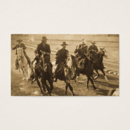 Cowboys folgen Teddy Roosevelts Zug 1903