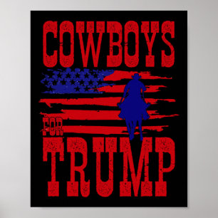 Cowboys für Trump konservative republikanische Unt Poster