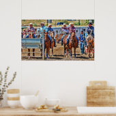 Cowboys in einem Rodeo-Poster Poster (Küche)