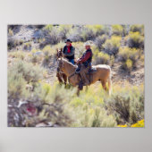 Cowboys in Horseback Sagebrush Santa Fe NM Poster (Vorne)