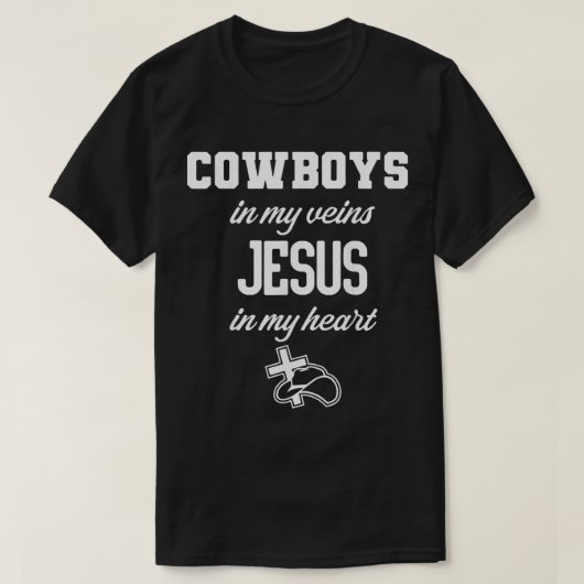Cowboys in meinen Adern Jesus in meinem Herzen Chr T-Shirt (Design vorne)