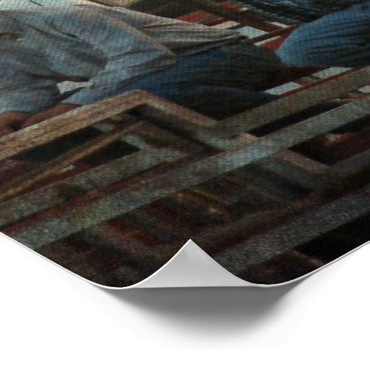 Cowboys in Rodeo Poster (Ecke)