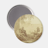 Cowboys Kaffee Magnet (Vorderseite/Rückseite)