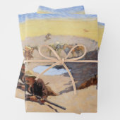 Cowboys kämpfen für das Wasserloch Geschenkpapier Set (Beispiel)