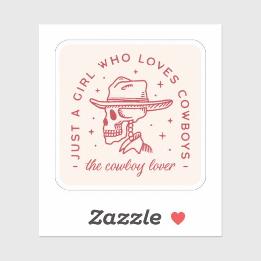 Cowboys lieben Cowgirl-Ästhetik Aufkleber (Blatt)