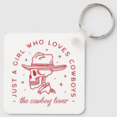 Cowboys lieben Cowgirl-Ästhetik Schlüsselanhänger (Rückseite)