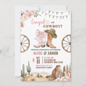 Cowboys oder Cowgirls Geschlecht Enthüllung Einladung (Vorderseite)
