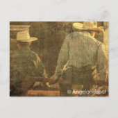 Cowboys on a Rodeo Fence Postkarte (Vorderseite)
