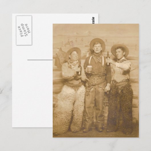 Cowboys Postkarte (Vorne/Hinten)
